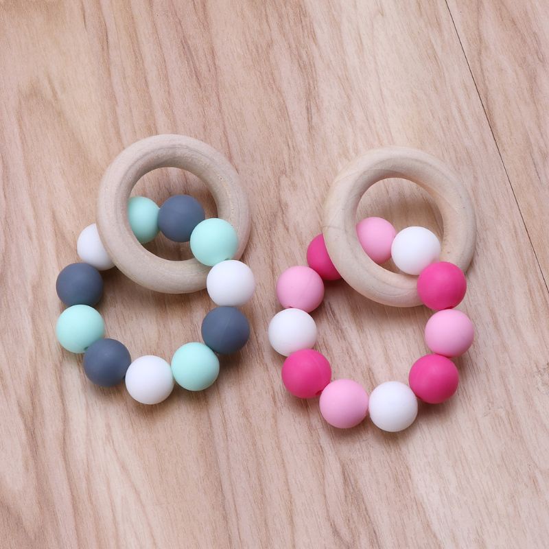 Vòng Tay Chuỗi Hạt Silicone Màu Sắc Tươi Sáng Cho Bé