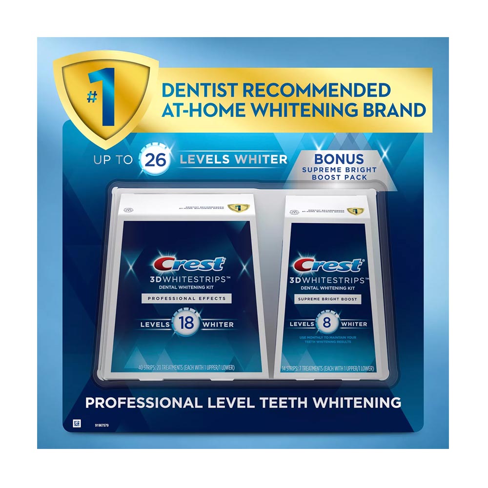 Miếng dán trắng răng Crest 3D Whitestrips Professional Effects 40 miếng của Mỹ