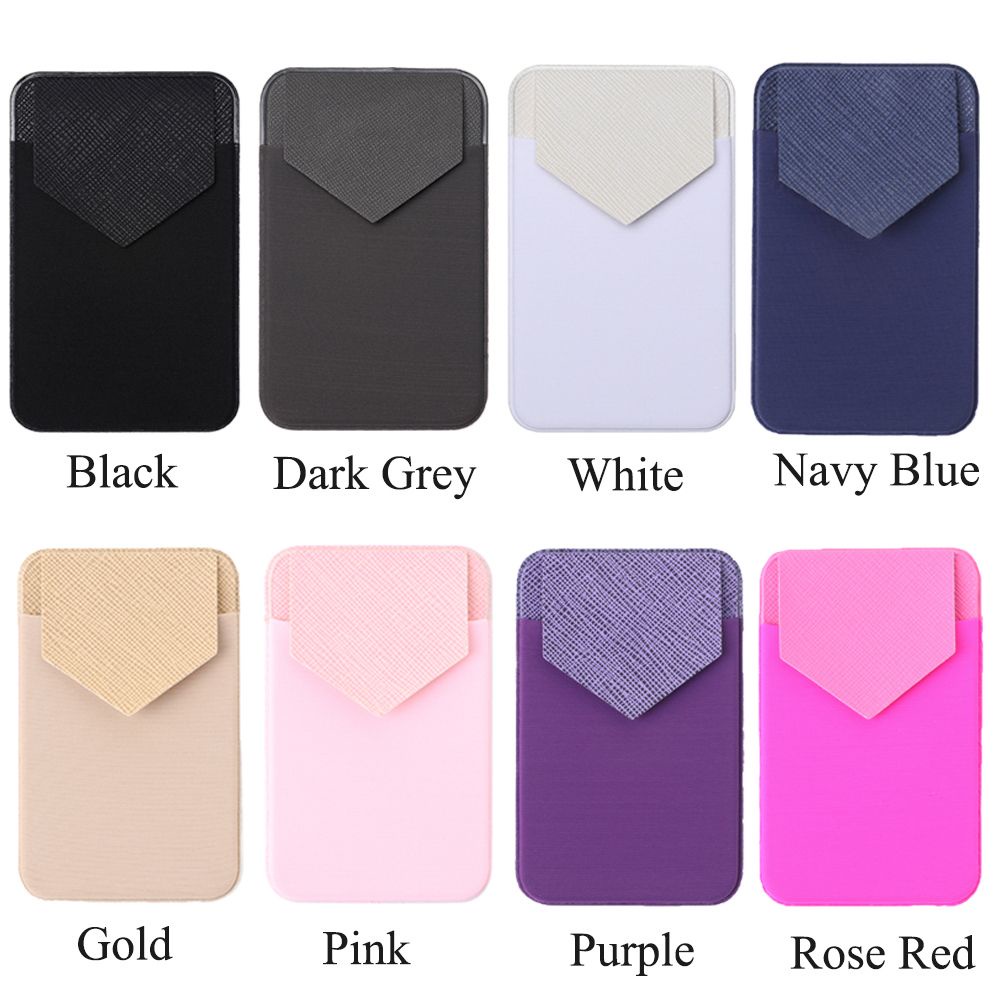 Ví da đựng thẻ màu trơn có độ co giãn tiện dụng