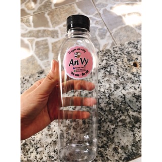 Chai nhựa tròn nắp đen 330ml