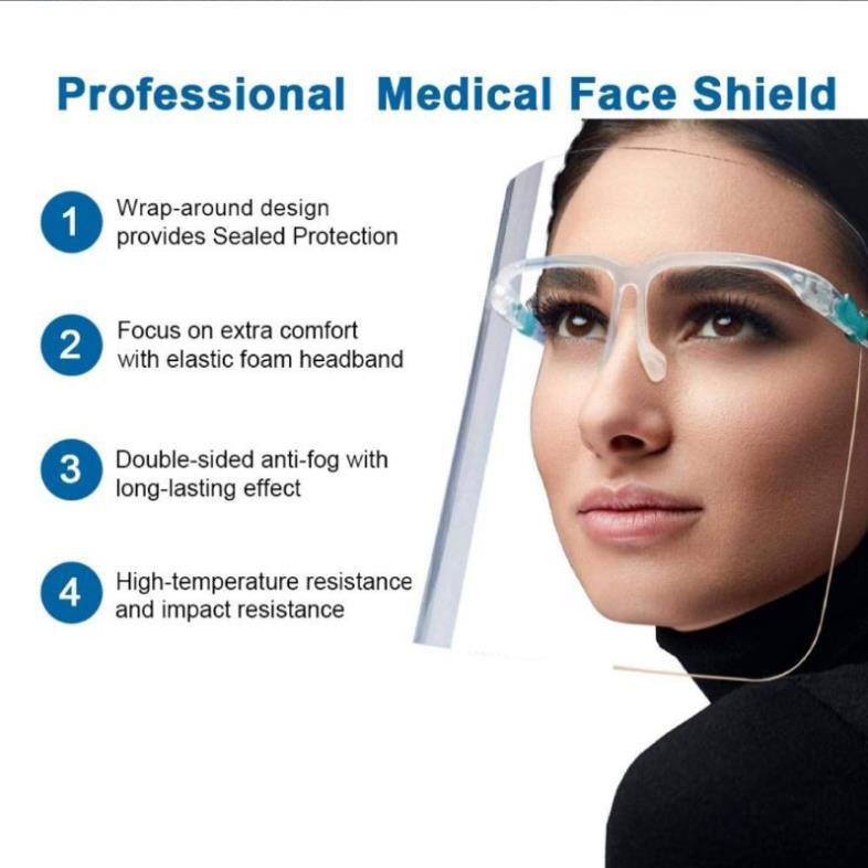 [Chuẩn Đẹp]Tấm chắn Face shield Mặt Nạ Bảo Hộ Y Tế Chống Dịch, Chống Giọt Bắn,Bụi Trong Suốt Khẩu Trang Nhựa tránh nước