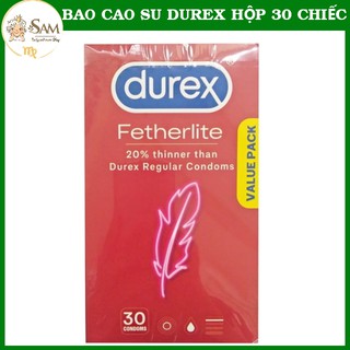 Bao cao su Durex Fetherlite siêu mỏng - Hộp 30 chiếc (HÀNG ÚC CHUẨN - Date mới nhất 2025)