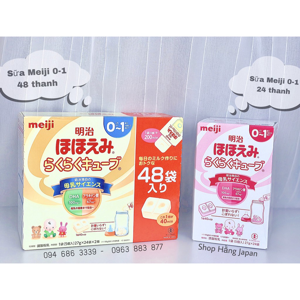 Sữa Meiji thanh nội địa Nhật Bản 648gr