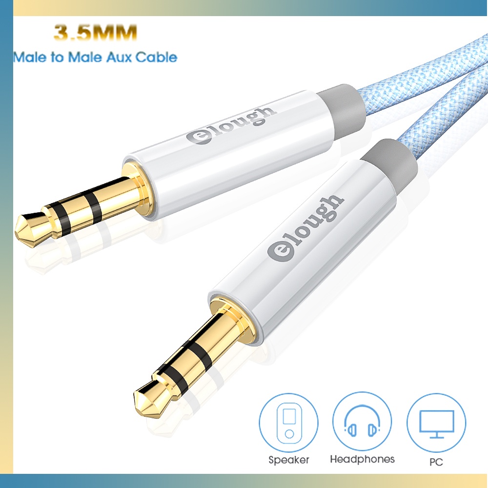 Elough AUX Cable 3.5mm Male To Male Audio Cable For Headphones Wire Cord Speaker