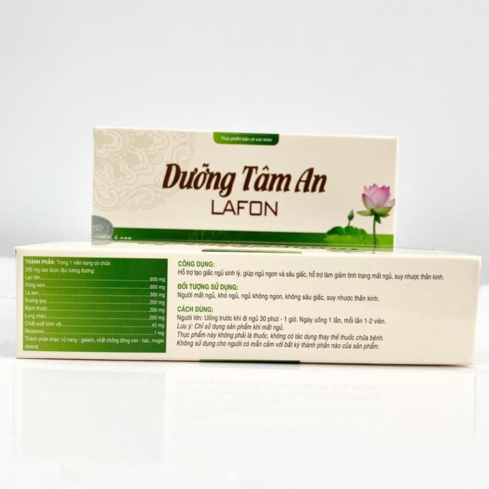 Viên uống hỗ trợ mất ngủ, giúp ngủ ngon và sâu giấc Dưỡng Tâm An Lafon (hộp vỉ 30 viên) | BigBuy360 - bigbuy360.vn