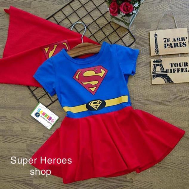 Váy siêu nhân xanh Supergirl