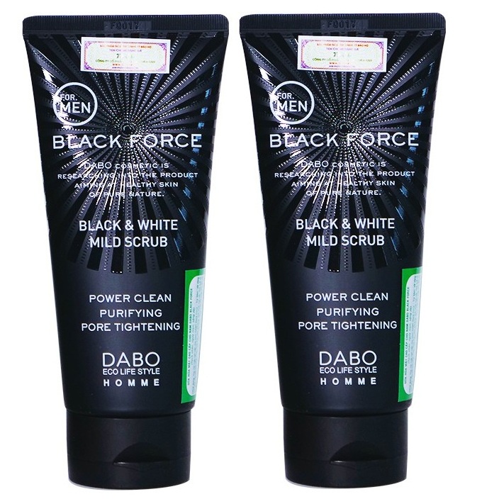 Sữa Rửa Mặt Nam Trắng Da, Xóa Mụn, Loại Bỏ Dầu Nhờn Từ Than Hoạt Tính DABO BLACK FORCE- For Men Hàn Quốc (120ml)