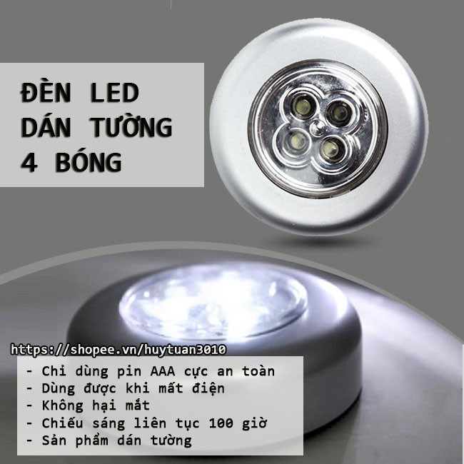 Đèn led dán tường 4 bóng siêu sáng