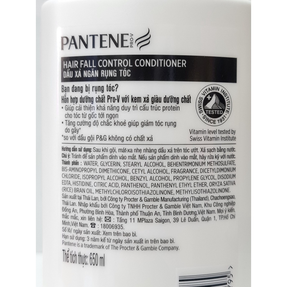 Dầu Gội Hoặc Dầu Xả PANTENE Ngăn Rụng Tóc 650ml