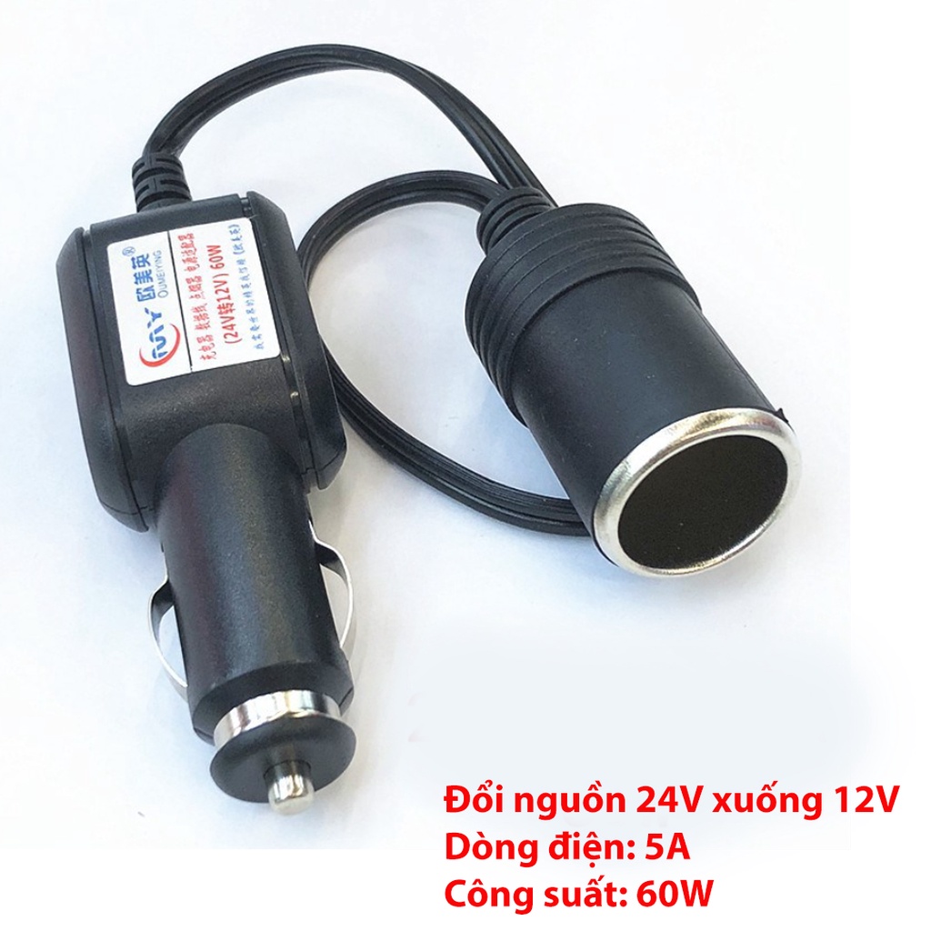 Bộ đổi nguồn 60W trên ô tô, dùng cho các thiết bị có công suất lớn