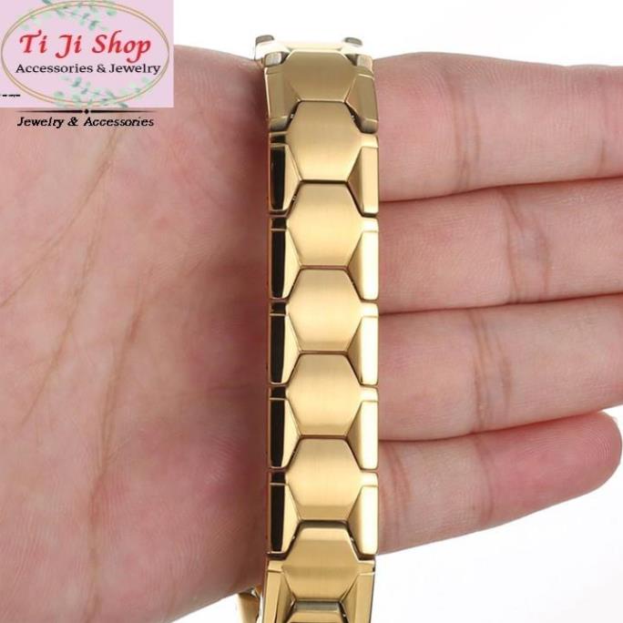 Lắc Tay Inox Nam Mạ Vàng Sang Trọng Đẳng Cấp