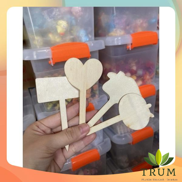 Bảng Cấm Gỗ 6x10cm - Phụ kiện tranh trí tiểu cảnh terrarium