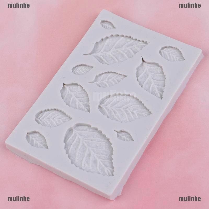 Mul❤ Khuôn Làm Bánh Chất Liệu silicone Hình Lá Hoa Hồng
