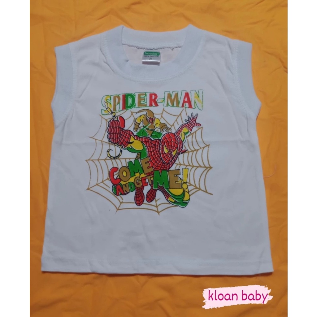Áo sát nách trắng sơ sinh Bossini 100% cotton