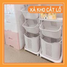 Kệ rổ 3 tầng có bánh xe việt nhật