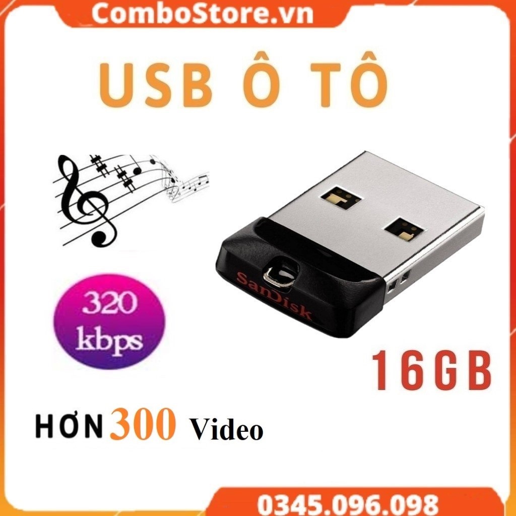 USB ô tô, USB xe hơi Siêu nhỏ gọn, có sẵn nhạc chuyên dùng cho Ô tô | BigBuy360 - bigbuy360.vn
