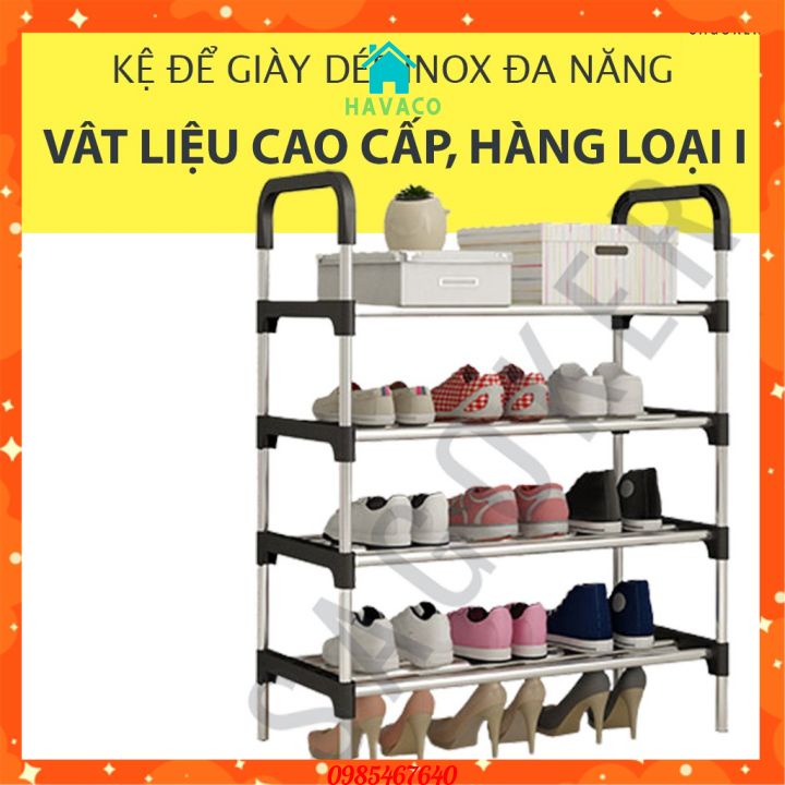 Kệ giày dép đa năng Inox 5 tầng  có thể tháo rời - HÀNG LOẠI TO CHẮC CHẮN