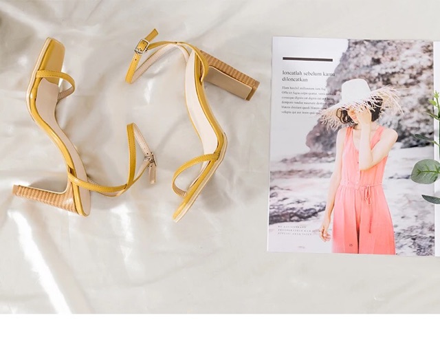 Sandal gót vuông 8.5cm ORDER