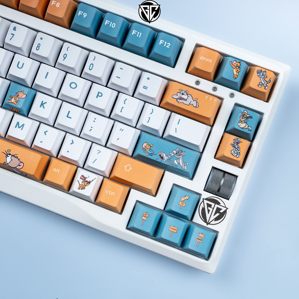 Keycap Tom and Jerry 130 nút bàn phím cơ THICK PBT IN DYESUB