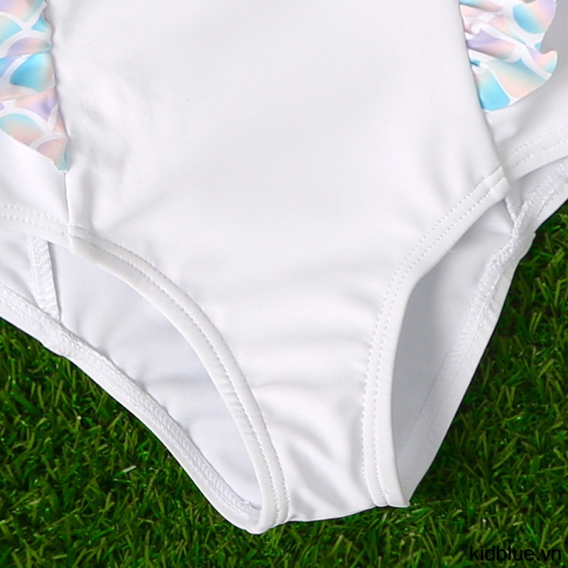 Children's Swimsuit With Swim Cap 1-6T Sleeveless Princess Beachwear Cute Toddler Girls Ruffled Swimsuits Summer One-Piece