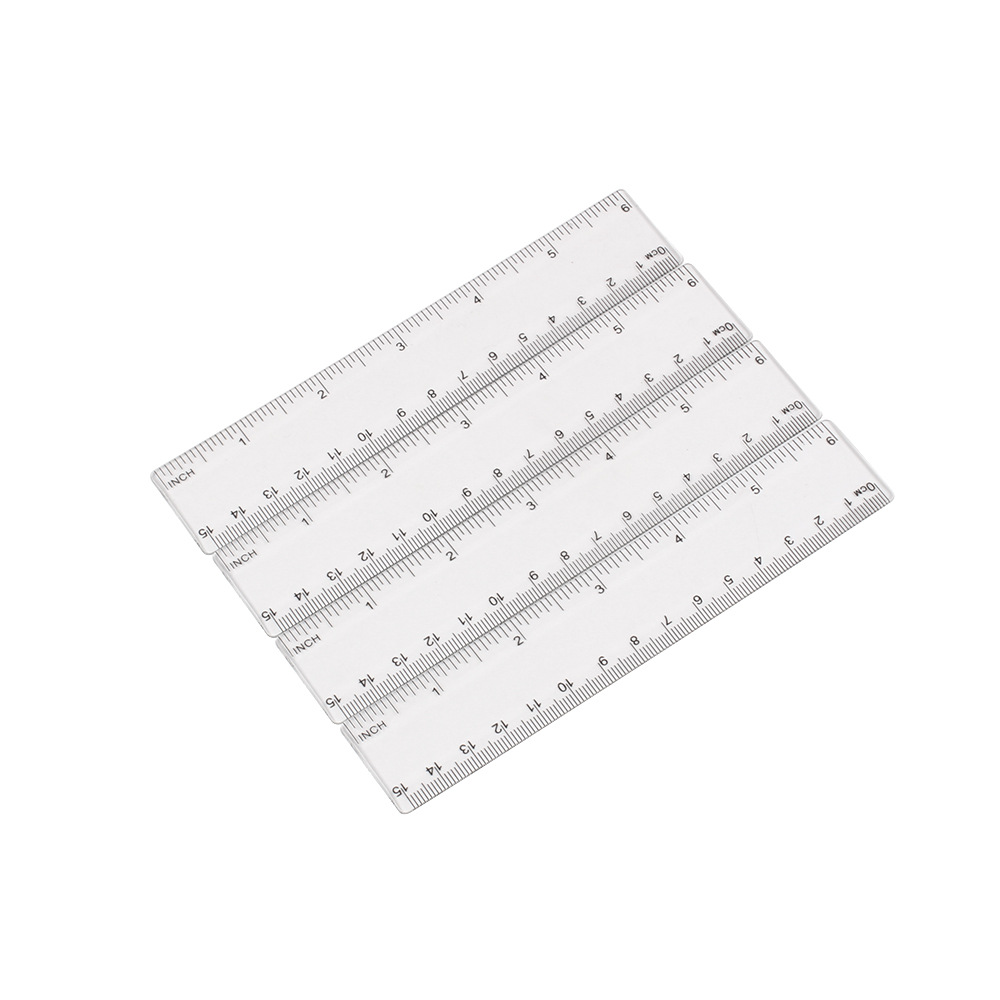 Thước Kẻ Bằng Nhựa Trong Suốt Dài 15cm
