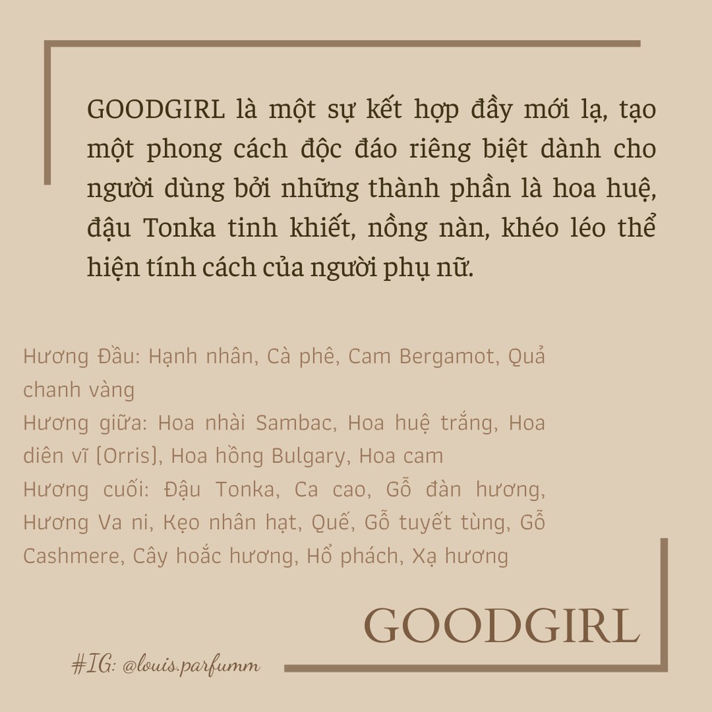 Nước hoa minisize GOODGIRL Carolina Herrera 20ml | BigBuy360 - bigbuy360.vn