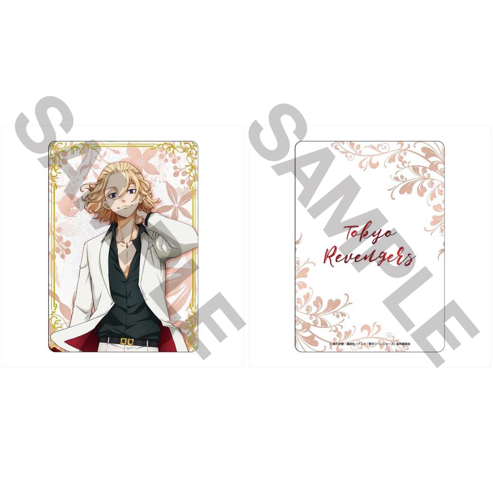 Ảnh card bo góc in hình TOKYO REVENGERS ver SUIT TẶNG HOA thẻ bo viền 5*8cm anime chibi bổ sung bộ sưu tập