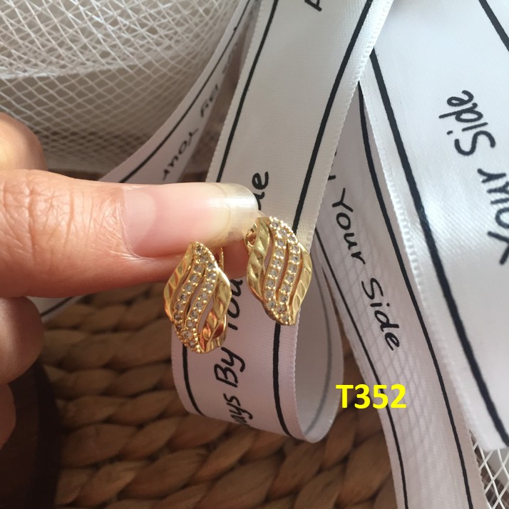 Khuyên Tai Bạc Mạ Vàng Nữ T352 NaMoo Jewelry