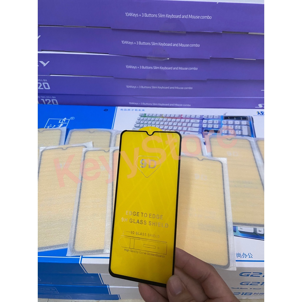 Kính cường lực Full viền 9D cho Samsung A02s/ A03s Sa Chống trầy xước , Hạn chế va đập , Bảo vệ máy