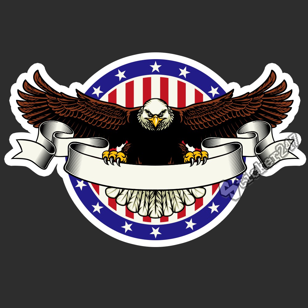 𝗦𝘁𝗶𝗰𝗸𝗲𝗿 dán trang trí hình chim đại bàng Mỹ USA United  States of American | USA0001 | Sticker 247