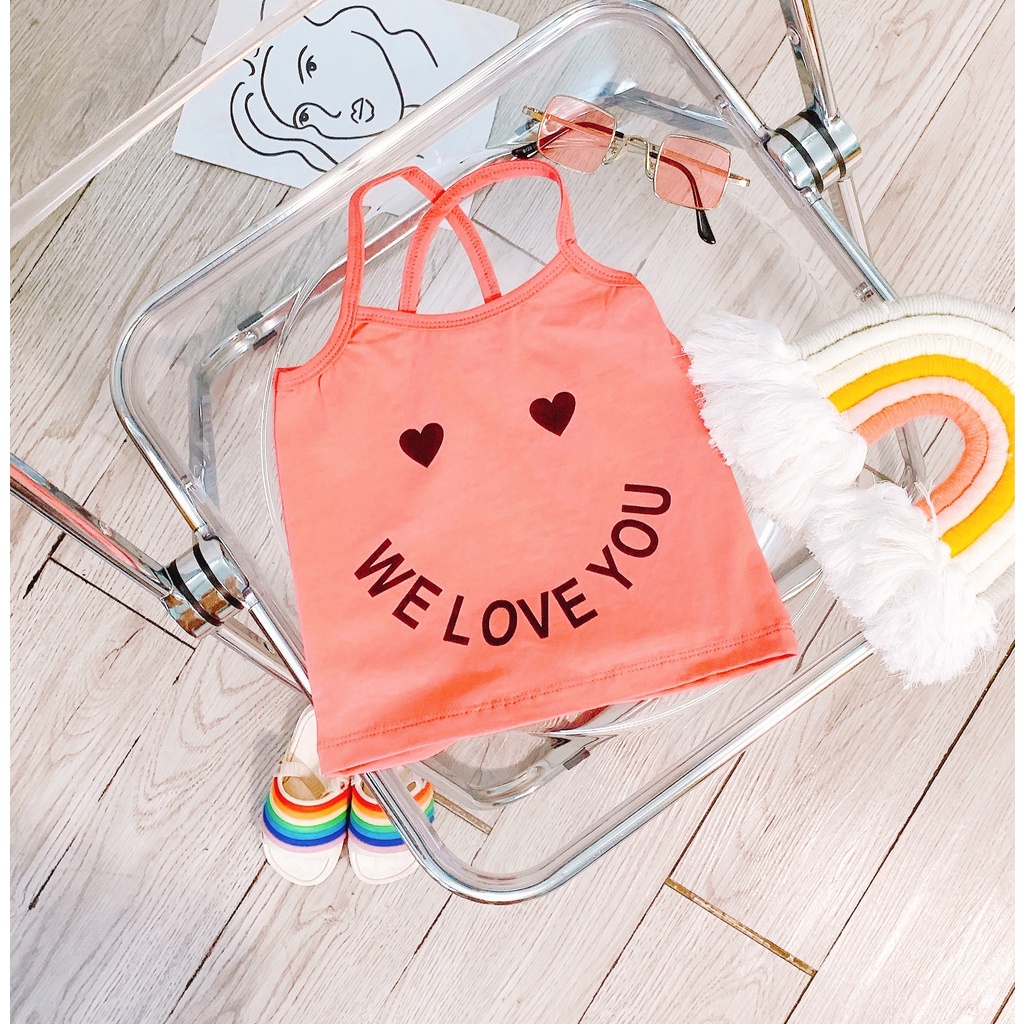 Lyvyshop - (Lô mới) Áo dây chéo lưng bé gái siêu dễ thương 08-25kg
