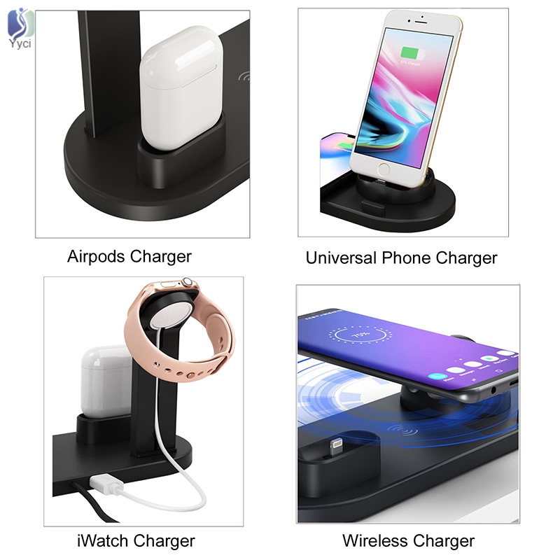 Yy Mobile Phone Wireless Charger Charging 360 Degree Rotation for Smart Watch Earphones @VN