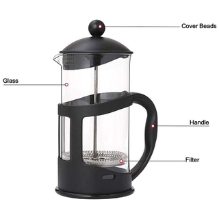 \French Press Tea & Coffee Maker,Coffee Plunger, 20 Oz(600 ML), Black