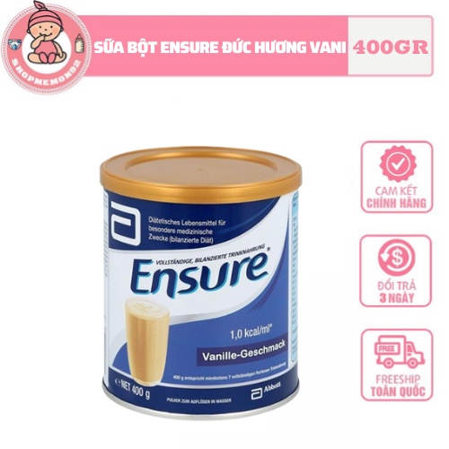 Sữa bột Ensure Đức, đủ vị - 400gr date t1/2024