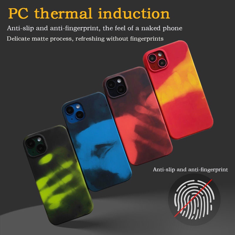 Ốp Điện Thoại Chống Sốc Đổi Màu Theo Nhiệt Độ Cho iphone 13 Pro Max 13 Mini 12 11 Pro Max