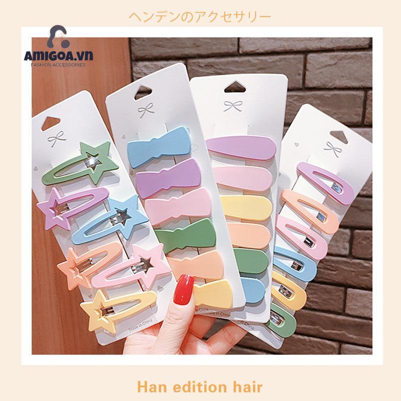 ✨✨Set 6 Kẹp Tóc Màu Sắc Kẹo Ngọt Cá Tính Dành Cho Nữ