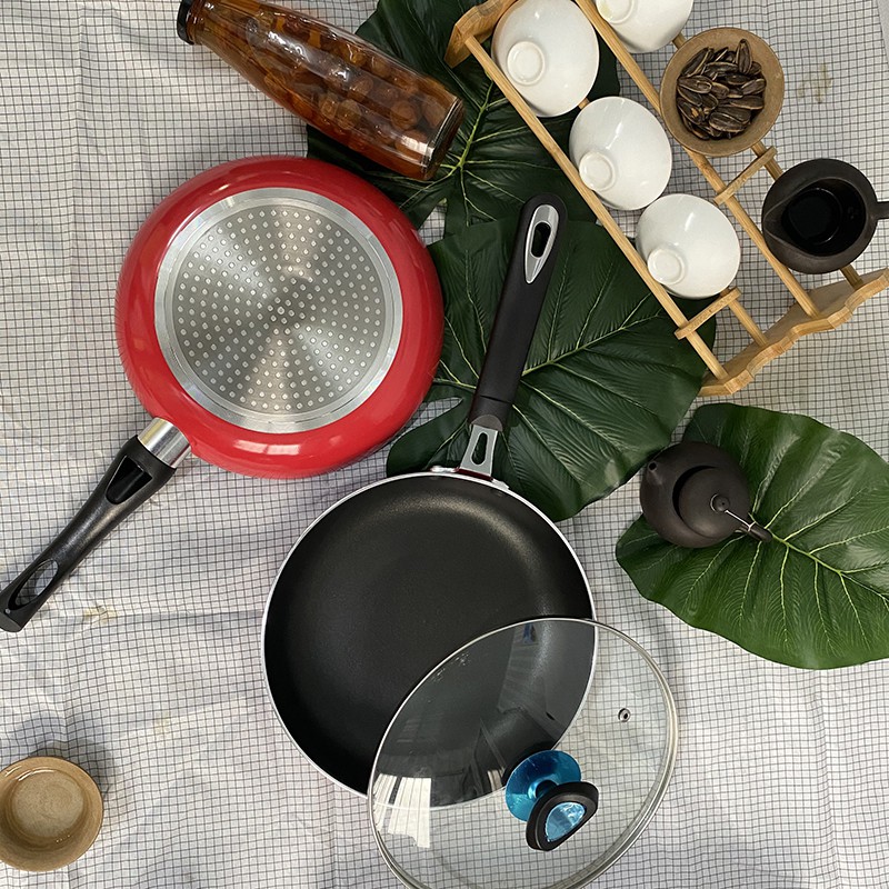 Chảo chống dính sâu lòng có nắp kính size 24cm 26cm dùng được mọi loại bếp