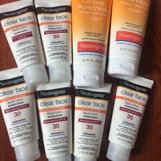 Kem chống nắng dành cho mặt Neutrogena Clear face spf 30 và 55