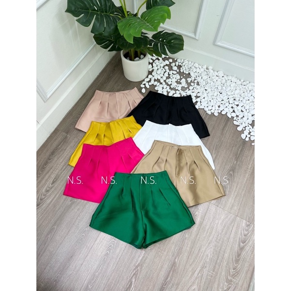 QUẦN SHORT PHỒNG TAFTA CẠP SIÊU CAO NHIỀU MÀU HÓT MS16555