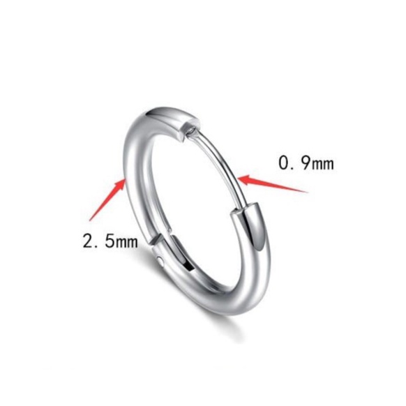 Khuyên tai tròn basic thép titan G-Dragon size 12MM và 14MM cao cấp - Khuyên vòng trơn CAM KẾT KHÔNG GỈ