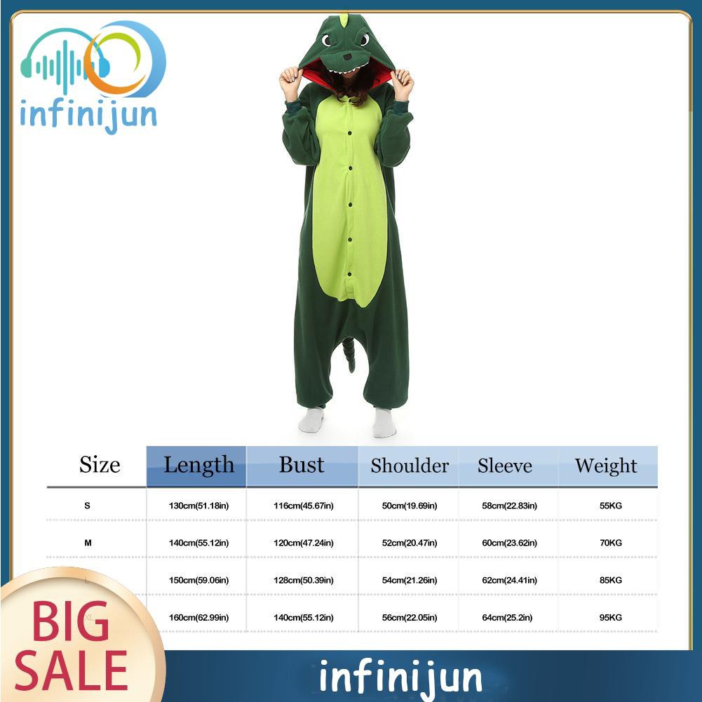 Bộ áo liền quần thiết kế hình khủng long unisex