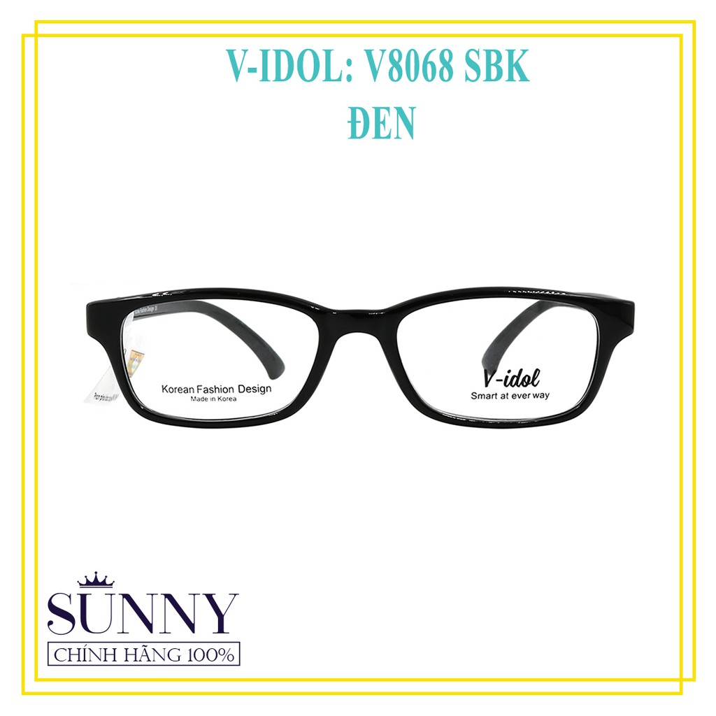 Gọng Kính Chính Hãng Vidol V8068 - màu đen - Kèm Tem Thẻ Bảo Hành Toàn Quốc