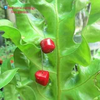 Bông tai thủ công đỏ độc đáo