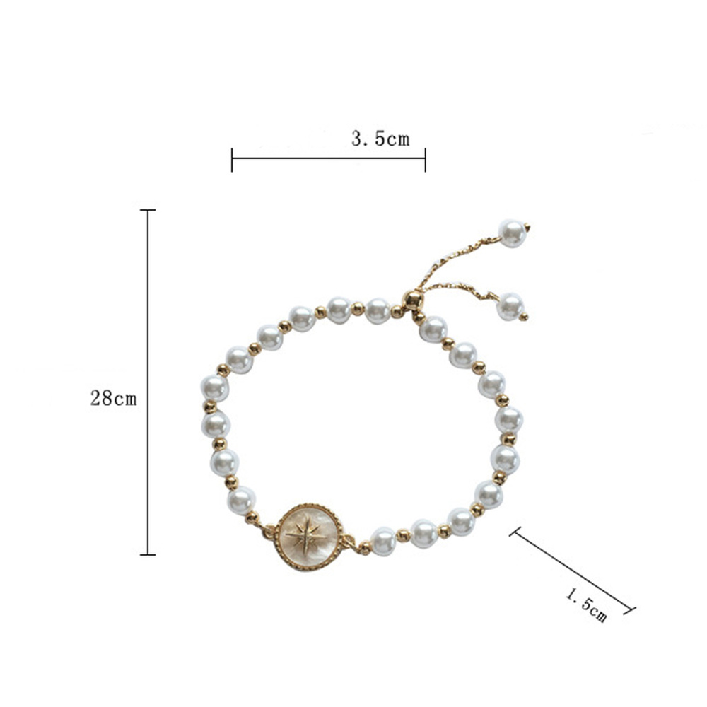 Vòng Tay Ngọc Trai Màu Trắng Thanh Lịch Quyến Rũ Cho Nữ