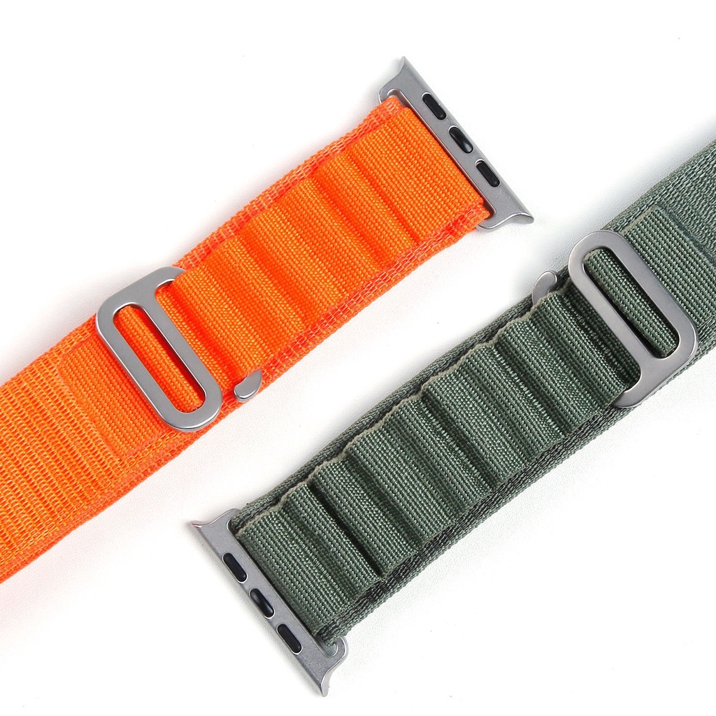 Dây Đồng Hồ Nylong Ren Sport  Apple Watch Ultra 49mm Series 8 7 6 5 4 3 Khóa Thép Cao Cấp