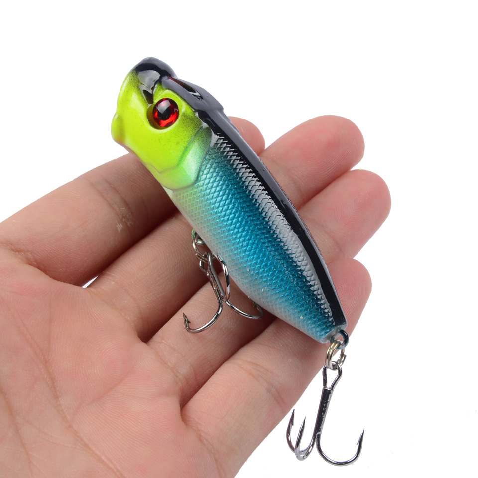 Mồi cá giả bằng nhựa cứng 6.5cm / 12g 3d 6 màu kèm móc câu