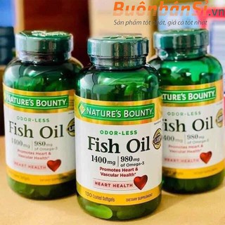 Viên uống dầu cá Nature's Bounty Fish Oil 1400 mg 130 viên của Mỹ