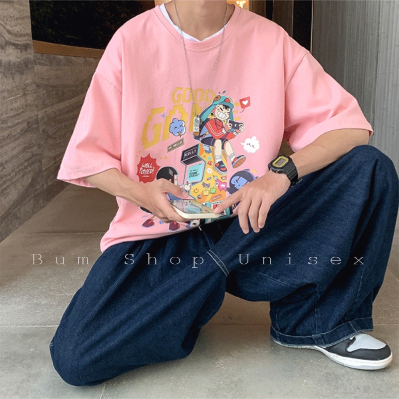 Áo Thun Unisex Nam Form Rộng - TTL866 Chất Thun Cotton Mềm Mát - Áo Phông Nam Tay Lỡ - 3 Màu Cực Đẹp | BigBuy360 - bigbuy360.vn