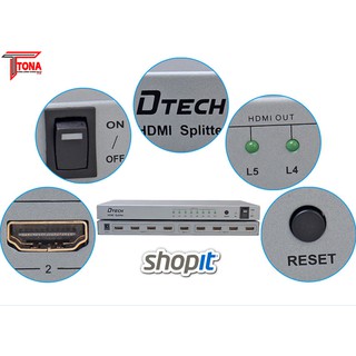 Bộ Chia HDMI 8 Cổng Dtech DT-7148