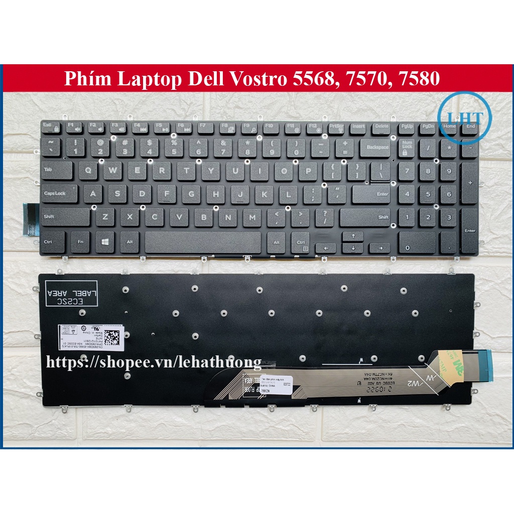 Bàn phím Laptop Dell Vostro 15 5568 7570 7580 Model P65F Zin có Led / không Led